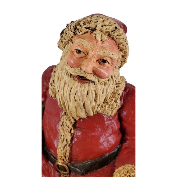 Santa Shelf Sitter Resin Hand Painted Artist & Maker Signed/Dated 1988 Antique G - Picture 7 of 9